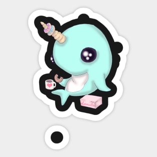 Narwhal on Break Sticker